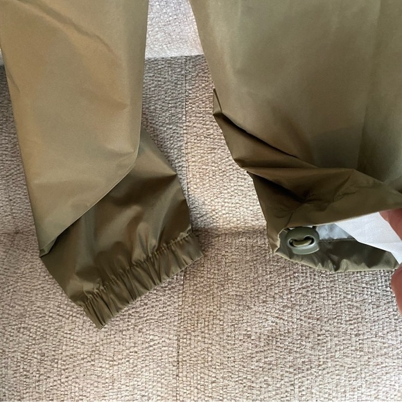 Wind Breaker Athletic Jacket Ducks Unlimited Hood Pockets Khaki M-L - Picture 5 of 12